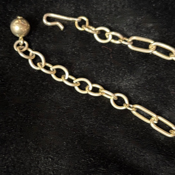 Geometric Gold Necklace, adjustable choker style, Egyptian, Maze Design - Picture 5 of 6